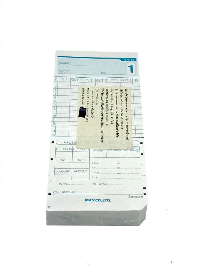 บัตรตอกบันทึกเวลา MAX ER-M Time Card 100 แผ่น (สินค้าหมด) - Image 5