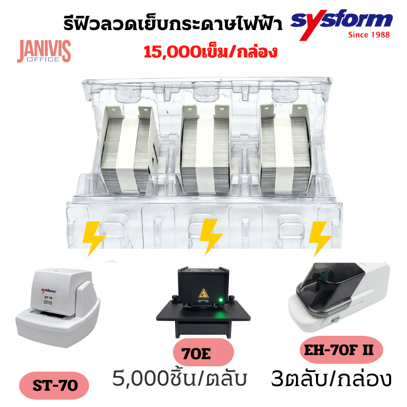 รีฟิลลวดเย็บกระดาษไฟฟ้า SYSFORM ST-70/MAX EH-70FE (1 กล่อง มี 15,000 เข็ม) - Image 11