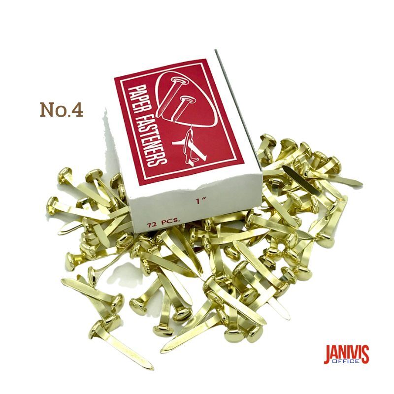 หมุดทองเหลือง 2 ขา ขนาด 1 นิ้ว No.4 ตราเครื่องบิน (72ชิ้น/กล่อง) - Image 3