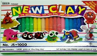 ดินน้ำมันวิทยาศาสตร์ไร้สารพิษ NEW CLAY JS-1000 (Non-Toxic Clay) 24 สีต่อแพ็ค - Image 4