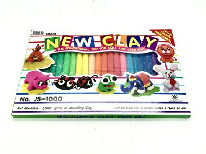 ดินน้ำมันวิทยาศาสตร์ไร้สารพิษ NEW CLAY JS-1000 (Non-Toxic Clay) 24 สีต่อแพ็ค - Image 3