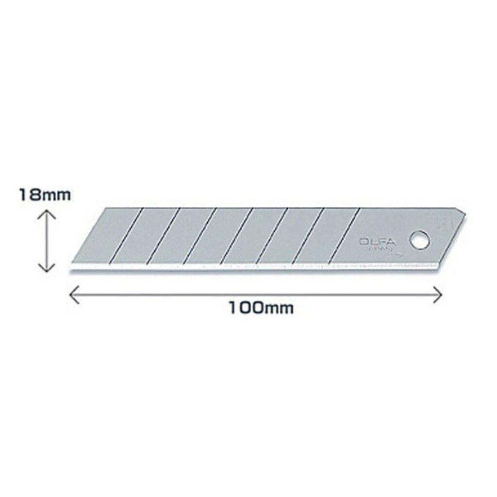 ใบมีดคัตเตอร์ 18 มม. โอฟ่า OLFA LB-10(10ใบ/หลอด) - Image 3