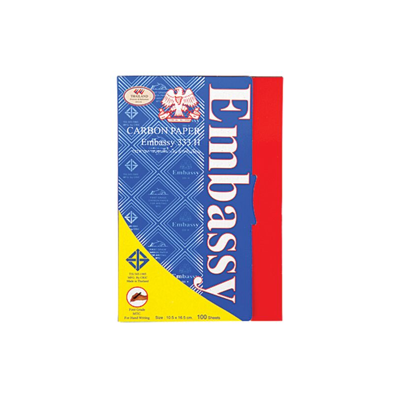 กระดาษคาร์บอน EMBASSY 333H ตัดครึ่ง (165x210 mm.) สีน้ำเงิน