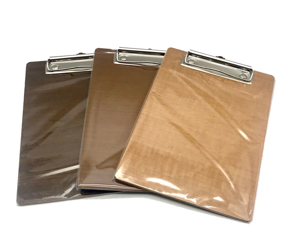 คลิปบอร์ดไม้ ลายไม้ (A5) คละลาย