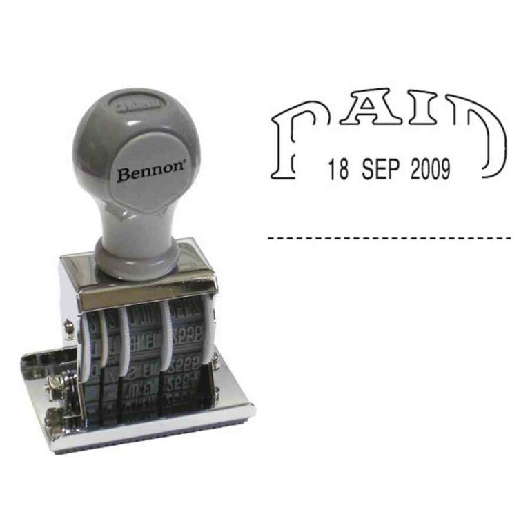 ตรายางวันที่ ข้อความ "PAID" BENNON BN-68E (English)