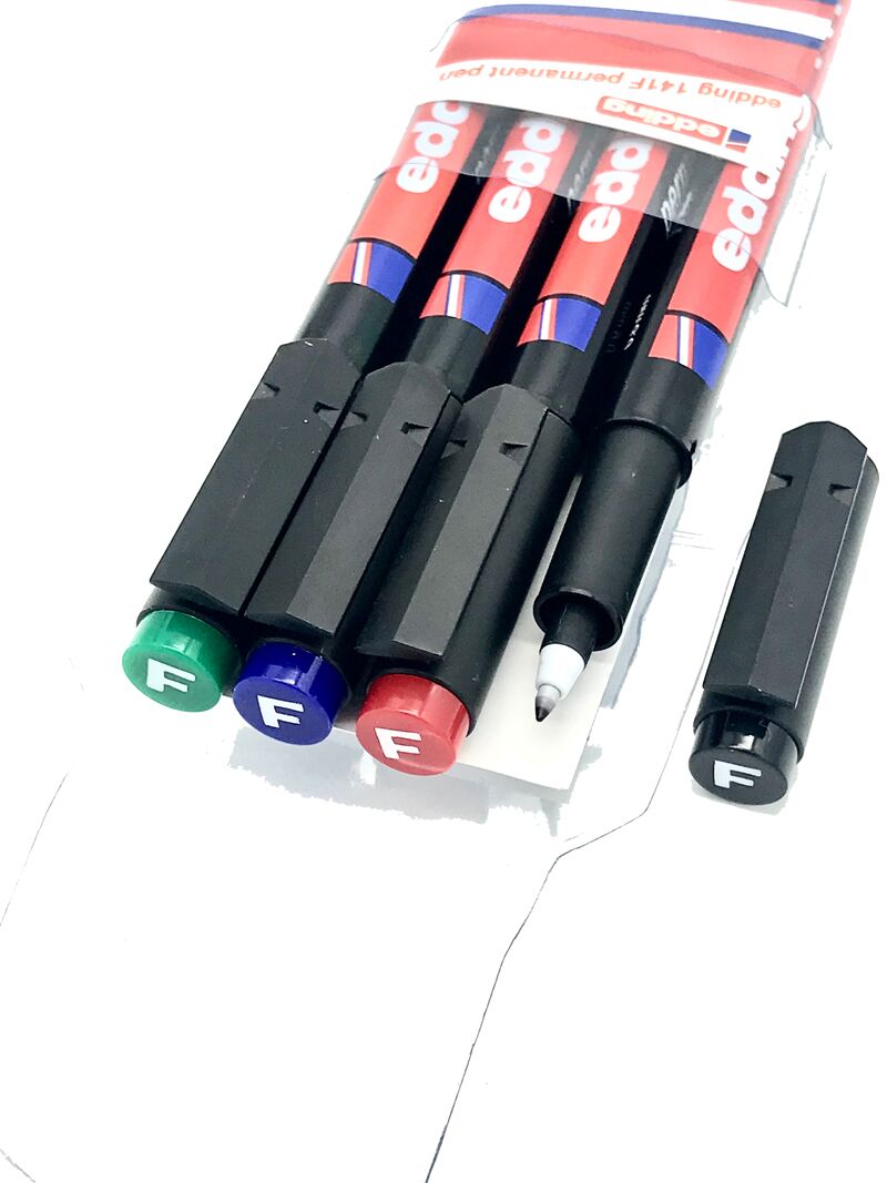 ปากกาอเนกประสงค์ ลบไม่ได้ Edding 141 F(0.6มม.) ชุด 4 สี Permanent OHP Marker - Image 3