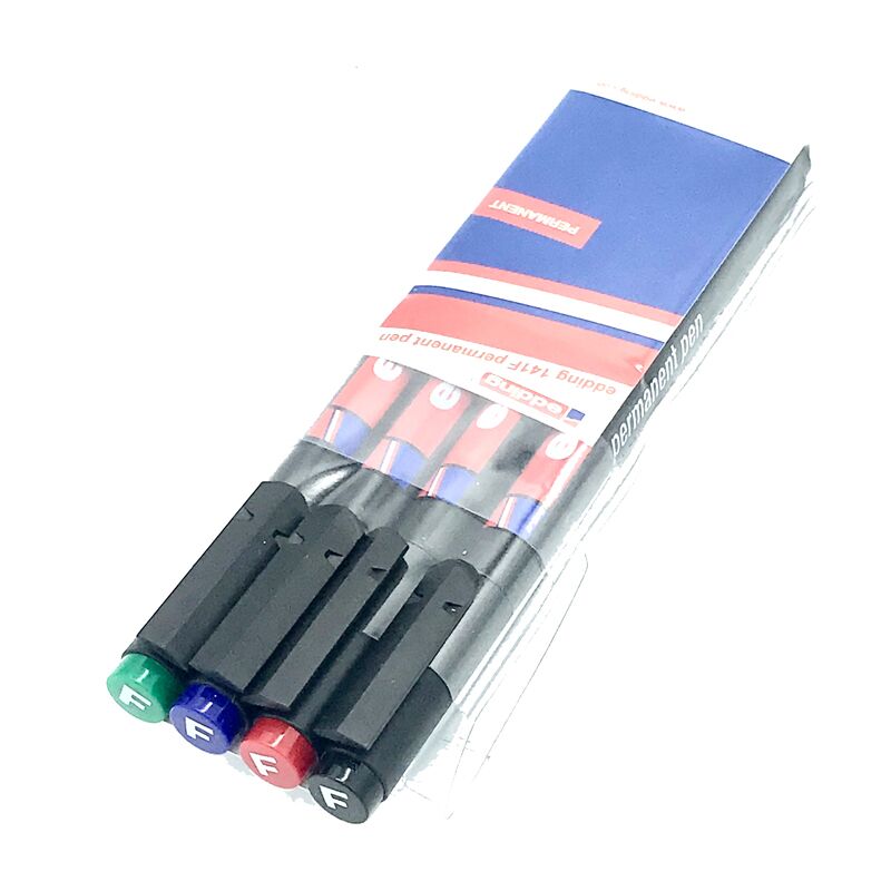 ปากกาอเนกประสงค์ ลบไม่ได้ Edding 141 F(0.6มม.) ชุด 4 สี Permanent OHP Marker - Image 4