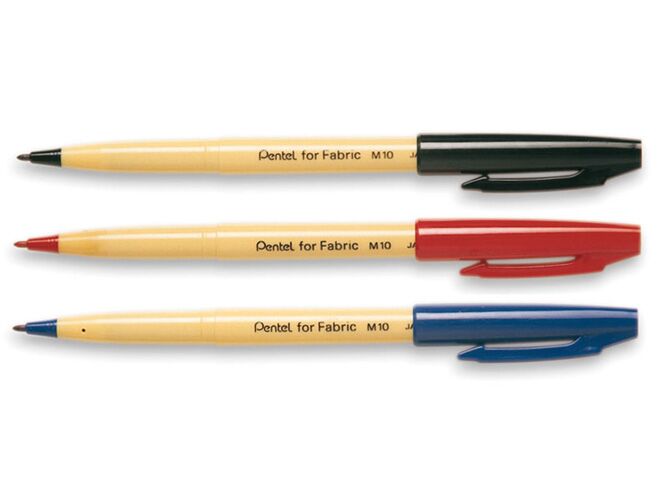 PENTELปากกาเขียนผ้าเพนเทล M10 pentel for fabric M10 12แท่ง/กล่อง - Image 8