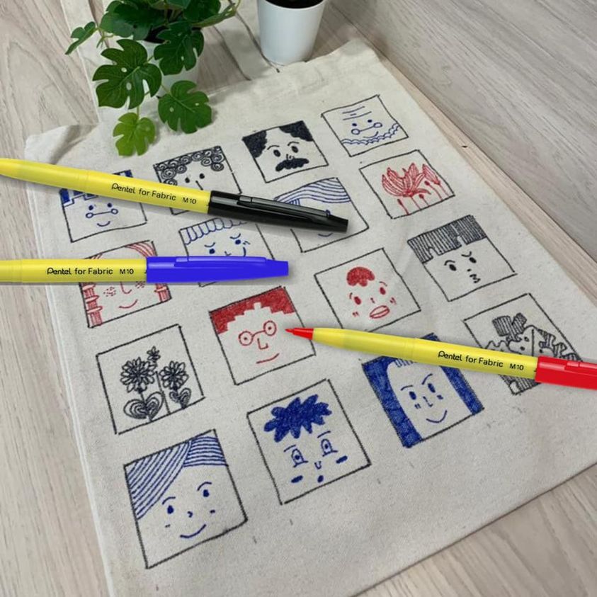 PENTELปากกาเขียนผ้าเพนเทล M10 pentel for fabric M10 12แท่ง/กล่อง - Image 7
