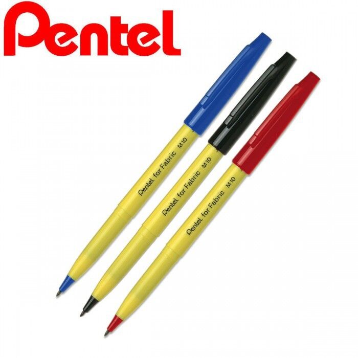 PENTELปากกาเขียนผ้าเพนเทล M10 pentel for fabric M10 12แท่ง/กล่อง