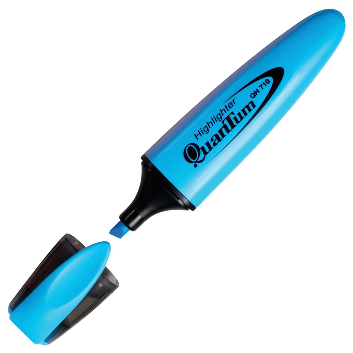 Quantum ปากกาเน้นข้อความ ควอนตั้ม QH-710 ฟ้า 12แท่ง/กล่อง - Image 4