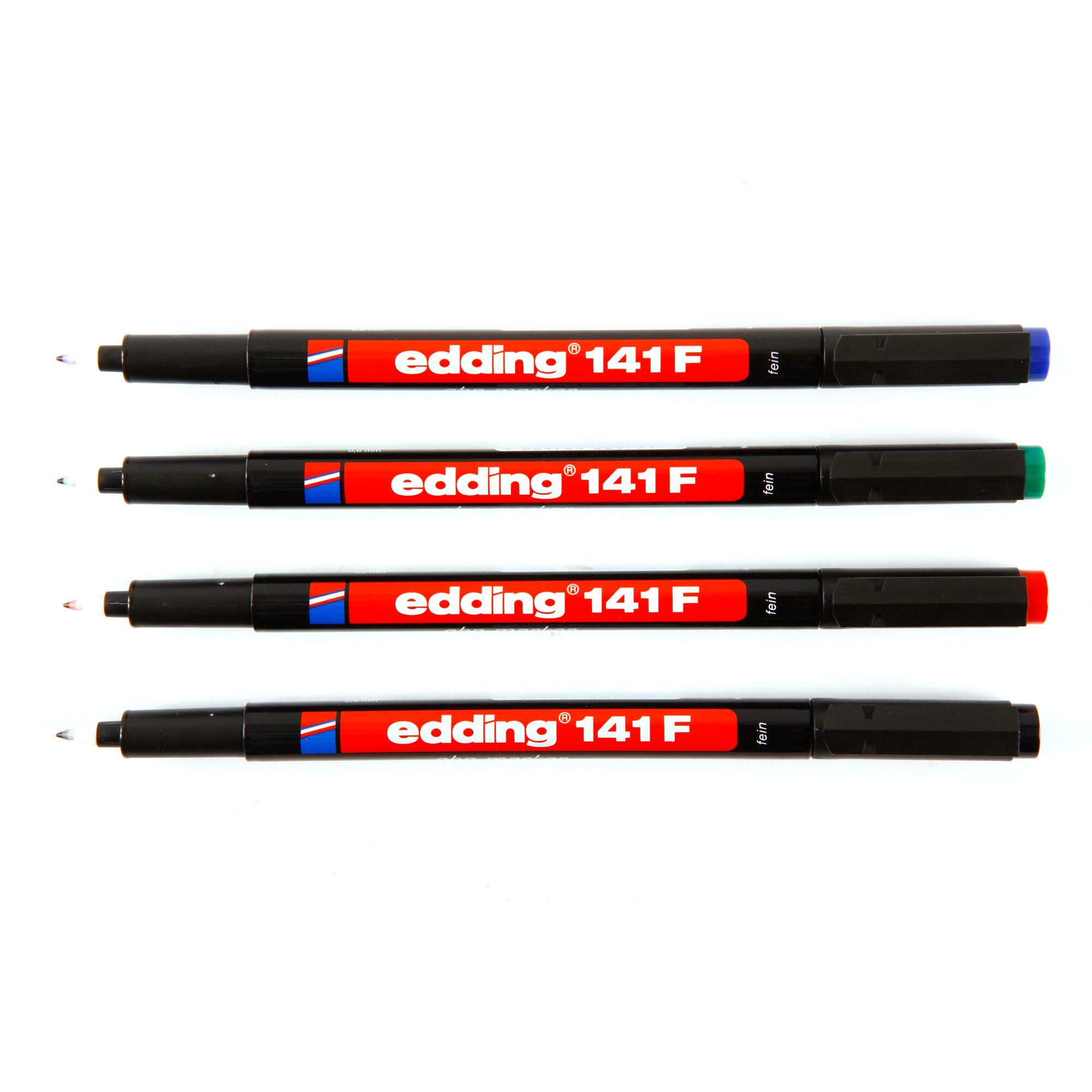 ปากกาอเนกประสงค์ ลบไม่ได้ Edding 141 F(0.6มม.) ชุด 4 สี Permanent OHP Marker - Image 2