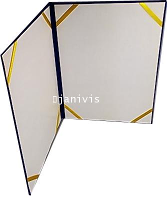 แฟ้มกล่าวรายงานปกผ้าไหม A4 ครุฑ หลากสี - Image 3