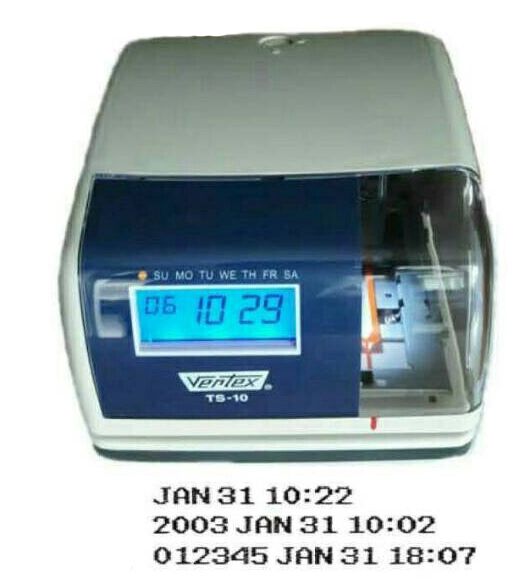 เครื่องแสตมป์เวลาบัตรจอดรถ VERTEX รุ่น TS-10 - Image 2