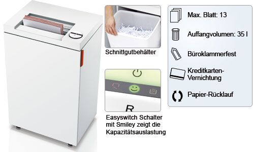 IDEAL เครื่องทำลายเอกสาร ไอดีล 2445CC ตัดละเอียด (4x40) - Image 2
