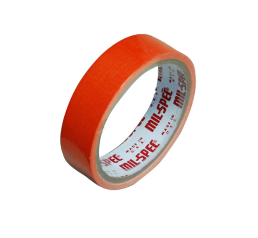 กระดาษกาวย่นสี ขนาด1นิ้วx12หลา แกน3นิ้ว สีส้ม