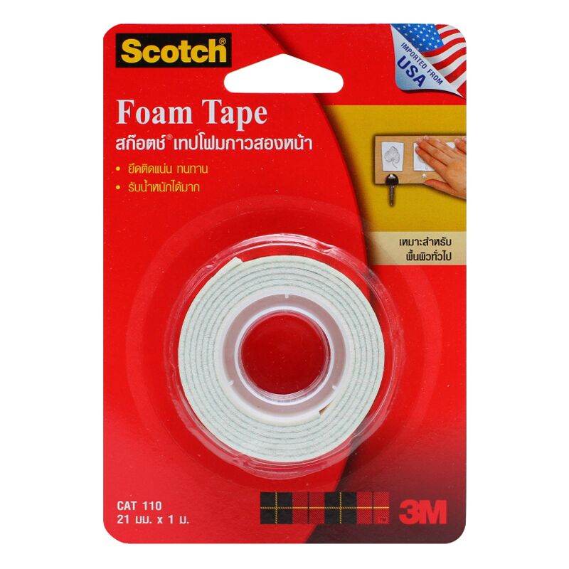 Scotch เทปโฟม 3M สก๊อตช์ CAT110 (21 มม.x1 ม.) - Image 4