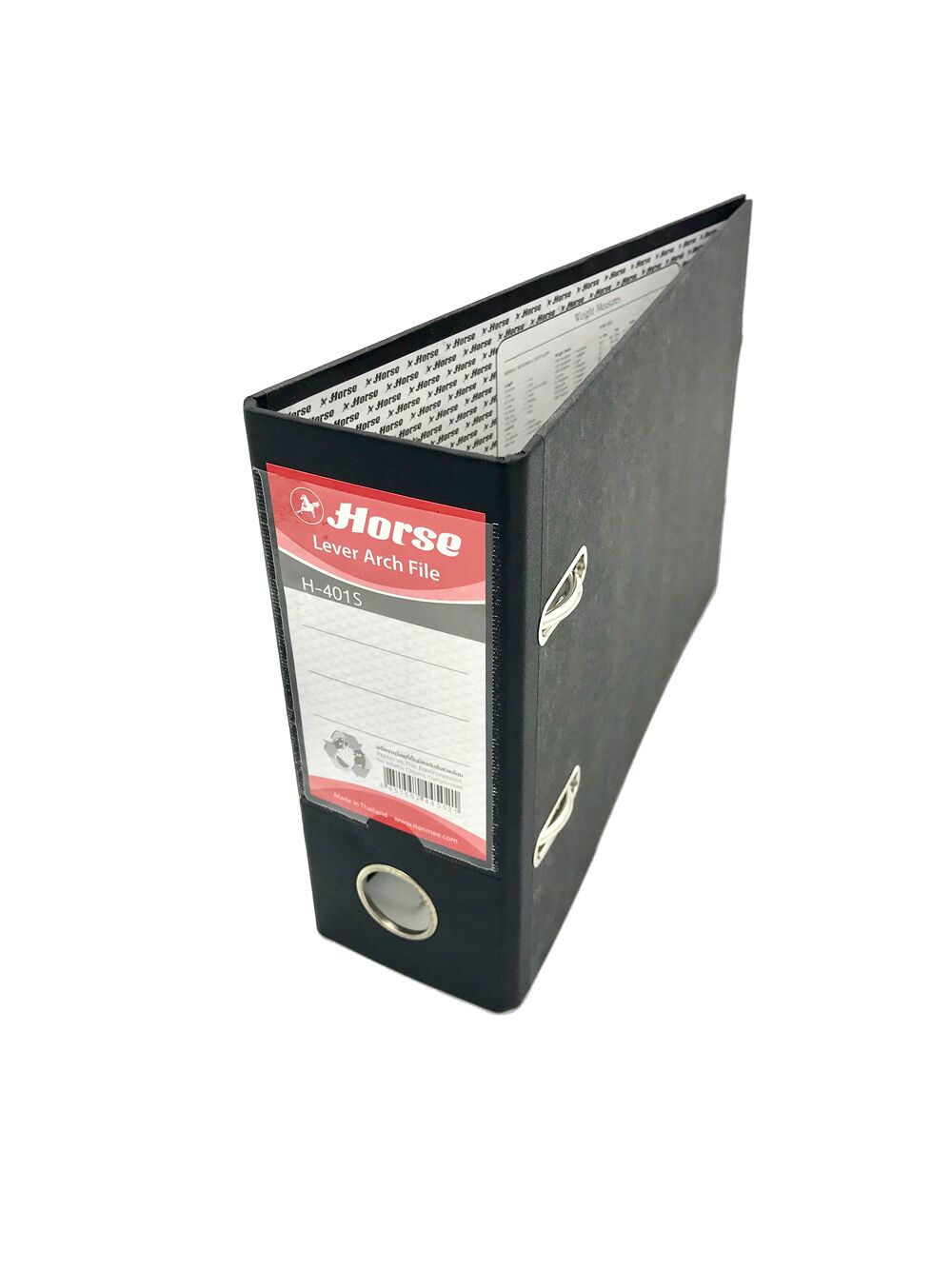 แฟ้มสันกว้าง ตราม้า H-401S ขนาด A5 สัน 3 นิ้ว ดำ (12 เล่ม/แพ็ค) - Image 4
