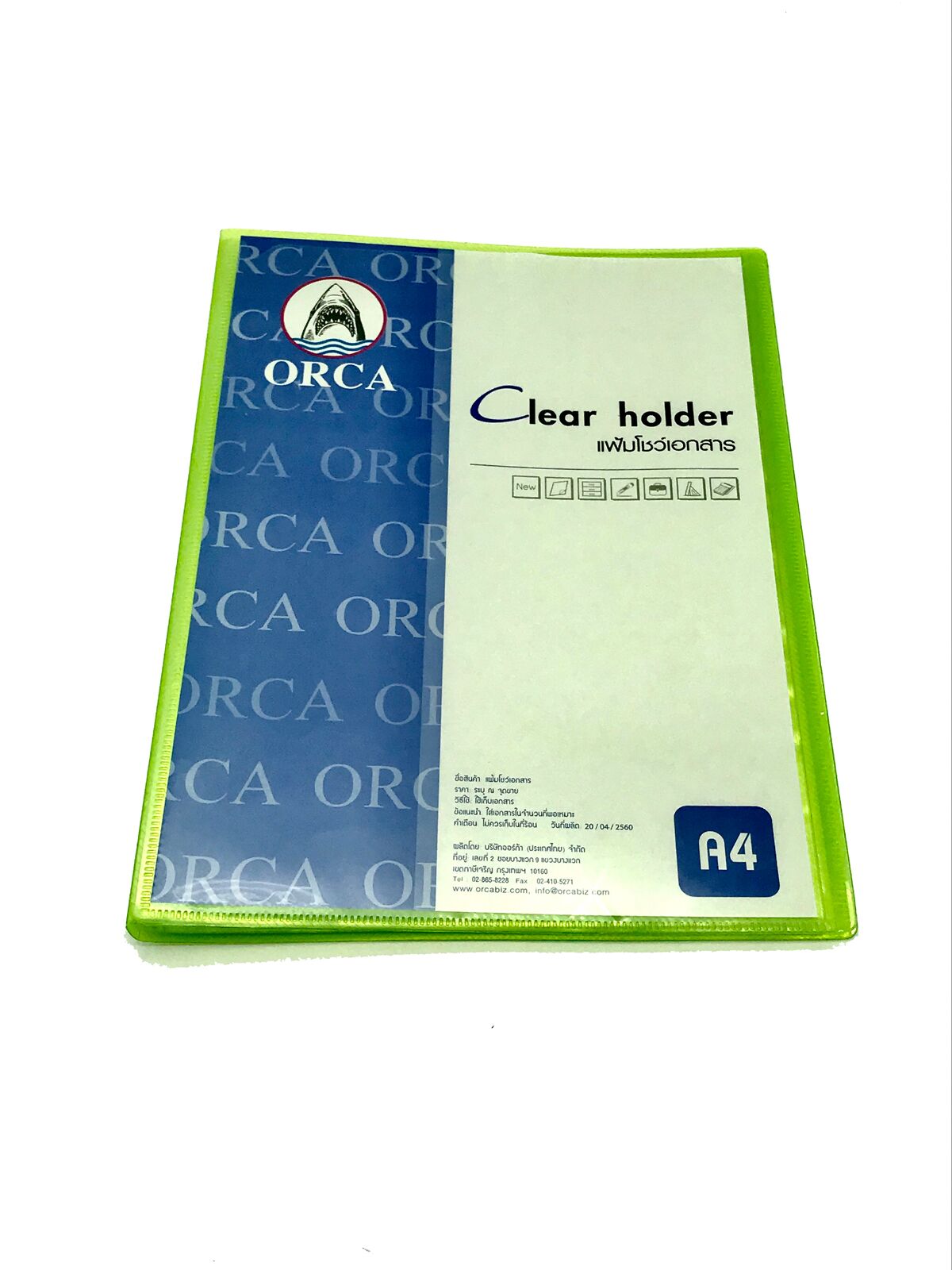 ORCA แฟ้มโชว์เอกสาร A4 ออร์ก้า NHA-121 (20 ไส้) มีซองด้านหน้า - Image 3