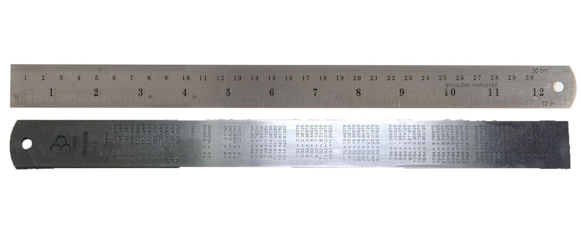 ไม้บรรทัดเหล็ก ใบโพธิ์12นิ้ว( Baipo Stainless Ruler) - Image 3