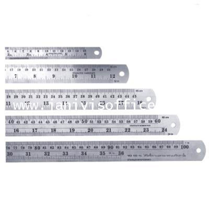ไม้บรรทัดเหล็ก ใบโพธิ์12นิ้ว( Baipo Stainless Ruler) - Image 4