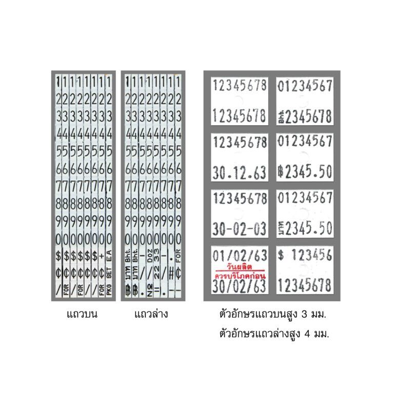 MOTEX เครื่องพิมพ์ป้ายราคาโมเทคMX-6600S/S-PLUS 8 หลัก 2 แถว - Image 7