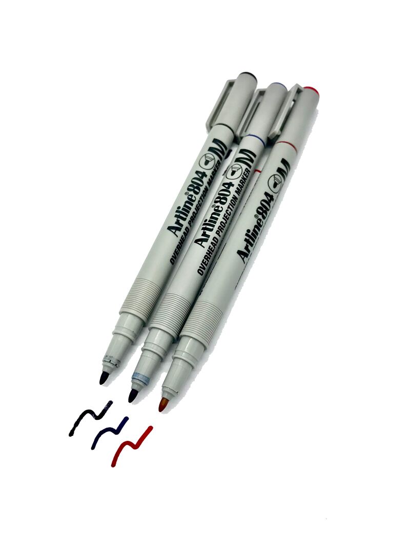 ปากกาเขียนแผ่นใสลบได้ Artline EK-804 (M) หัวขนาด 1.0 มม. (12 ด้าม/กล่อง) - Image 2