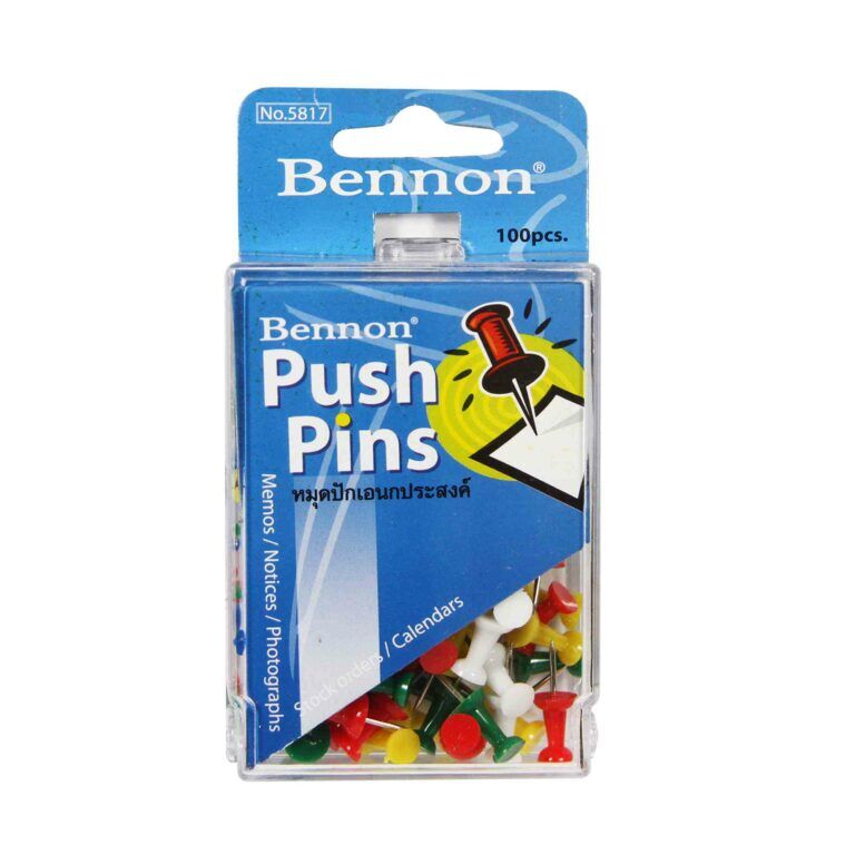 หมุดติดบอร์ด เบนน่อน 5817 (กล่อง 100 ตัว) Push Pin BENNON 5817 - Image 4