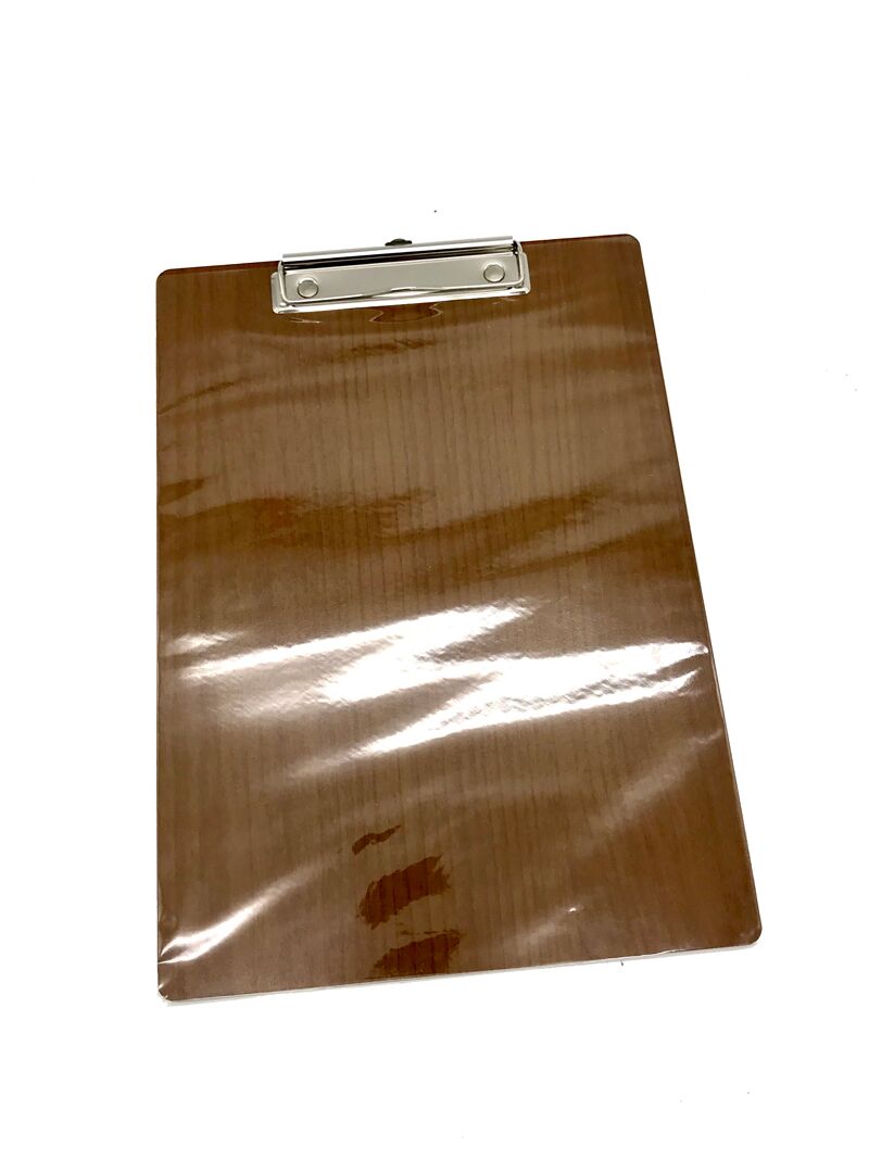 คลิปบอร์ดไม้ (A4) ลายไม้ คละสี