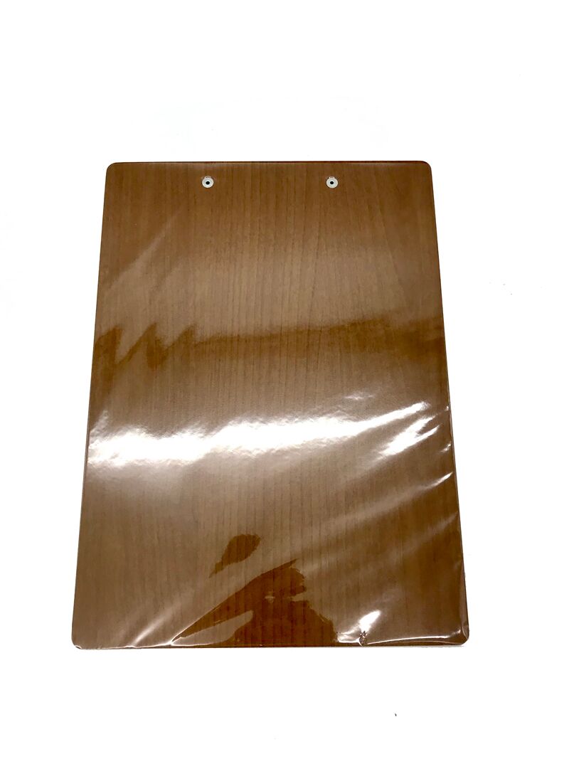 คลิปบอร์ดไม้ (A4) ลายไม้ คละสี - Image 3