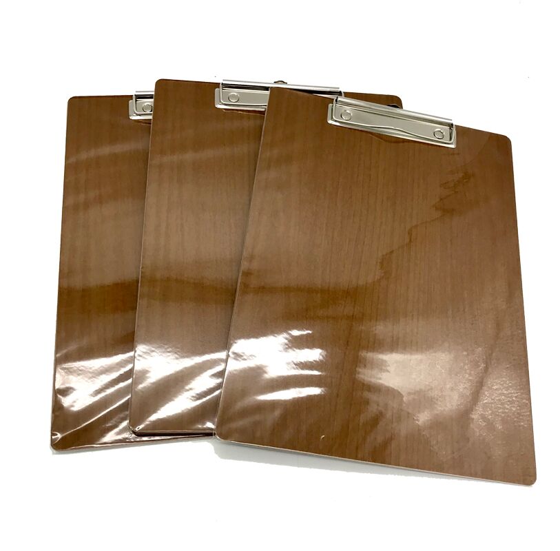 คลิปบอร์ดไม้ (A4) ลายไม้ คละสี - Image 2