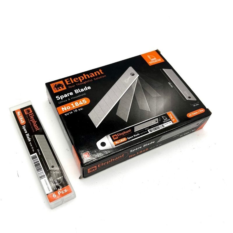 Elephant ใบมีดคัตเตอร์ 18 มม. ตราช้าง 1845 45 องศา 60ใบ /กล่อง - Image 2