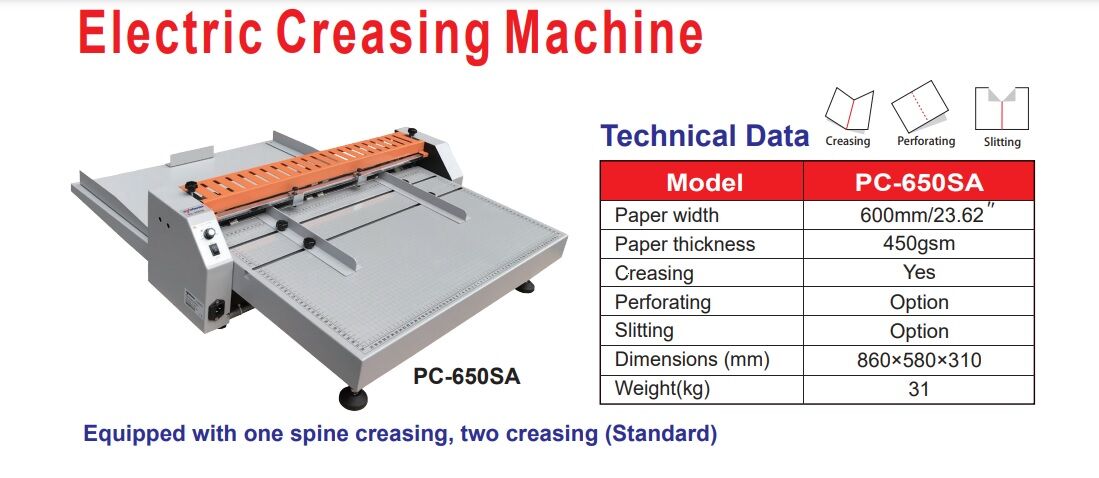 SYSFORM เครื่องปรุ-พับกระดาษ ระบบไฟฟ้า PC-650SA Electric Creasing Machine - Image 4